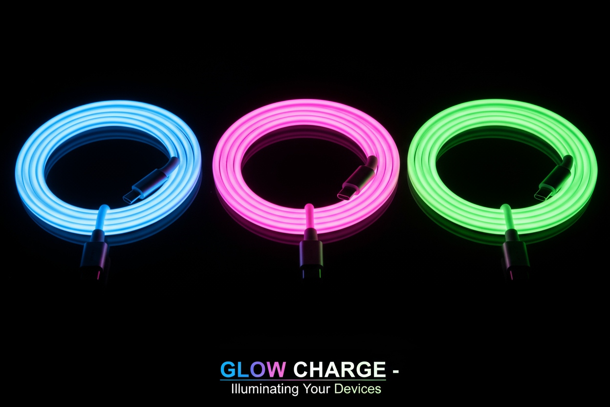 LED Cables Black Background